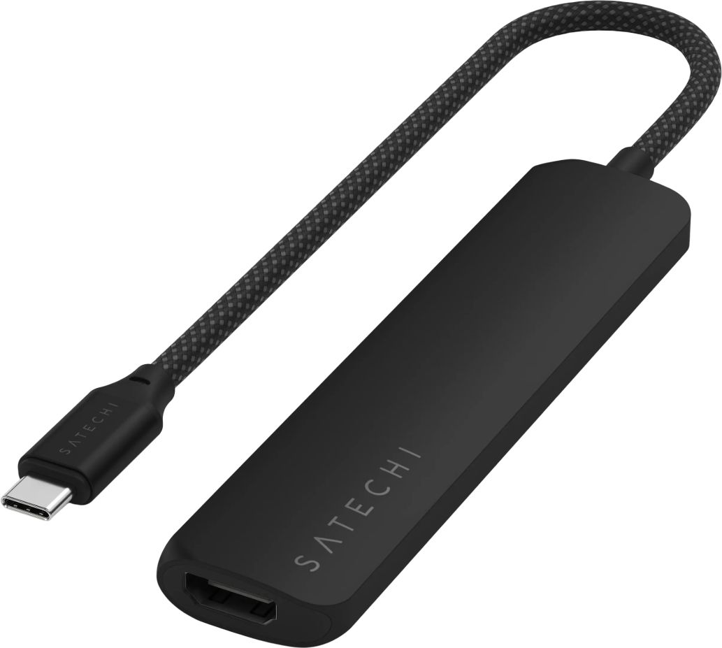 Satechi 6-in-1 USB-C Slim Multiport Adapter 4K Black